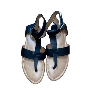 SEE BY CHOLÉ BLACK THONG SANDALS SIZE 39 EU / SIZE US 8